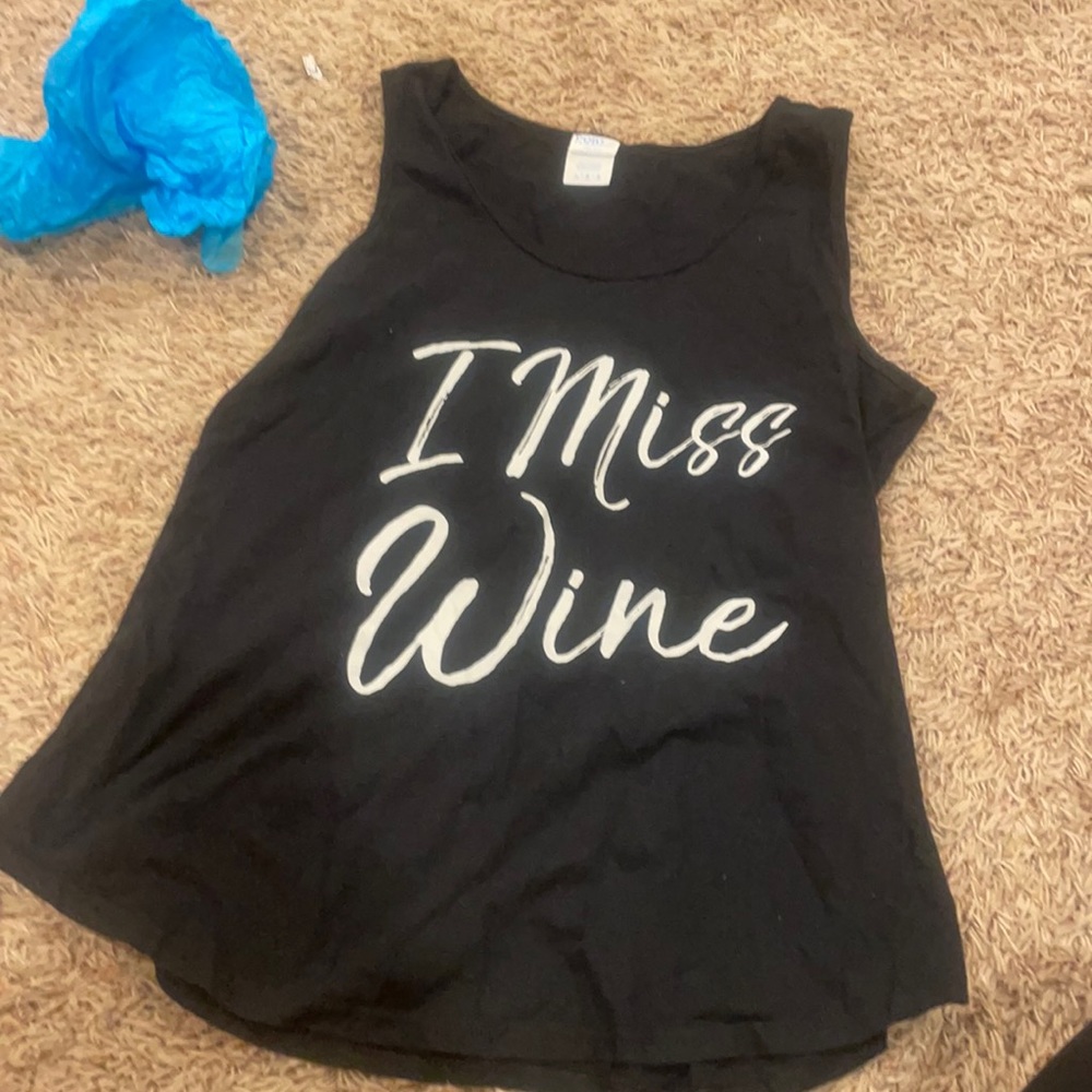 I miss wine maternity tank